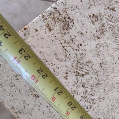 Contemporary 'Fossil Impression' Design Formed Plaster Top Coffee Table