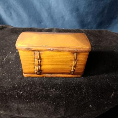 ARTILLERY SHELL ASHTRAY, MID-CENTURY ASHTRAY, TABLE LIGHTER AND WOODEN TOBACCO BOX