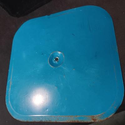 CAPITAL AIRLINES TIN LITHO TOY AIRPLANEE IN FAIR CONDITION AND 2 METAL CYMBALS? WITH GREAT GRAPHICS