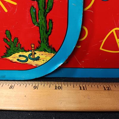 CAPITAL AIRLINES TIN LITHO TOY AIRPLANEE IN FAIR CONDITION AND 2 METAL CYMBALS? WITH GREAT GRAPHICS