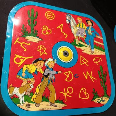 CAPITAL AIRLINES TIN LITHO TOY AIRPLANEE IN FAIR CONDITION AND 2 METAL CYMBALS? WITH GREAT GRAPHICS