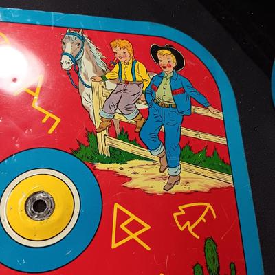 CAPITAL AIRLINES TIN LITHO TOY AIRPLANEE IN FAIR CONDITION AND 2 METAL CYMBALS? WITH GREAT GRAPHICS