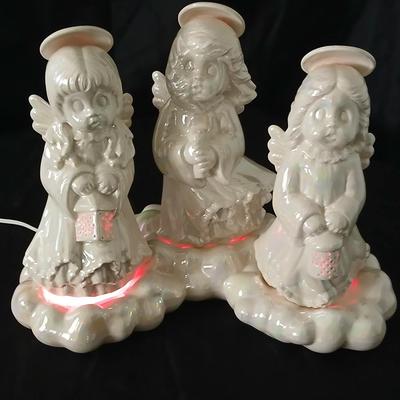 Four-piece ceramic Angel Light - Iridescent glaze