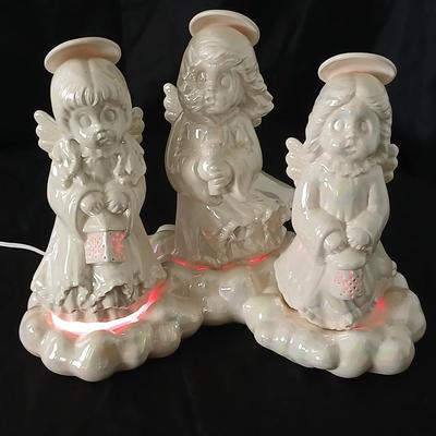 Four-piece ceramic Angel Light - Iridescent glaze