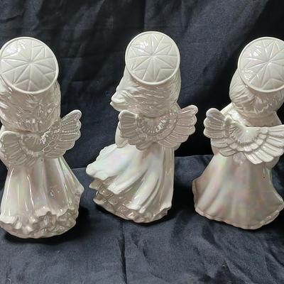 Four-piece ceramic Angel Light - Iridescent glaze