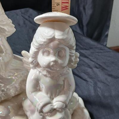 Four-piece ceramic Angel Light - Iridescent glaze