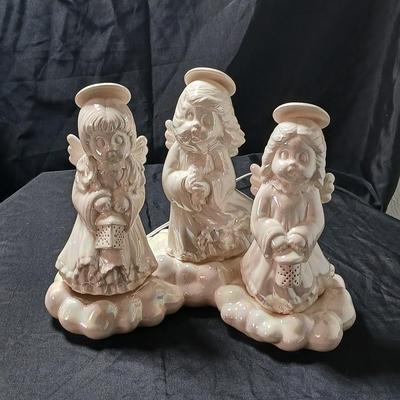 Four-piece ceramic Angel Light - Iridescent glaze