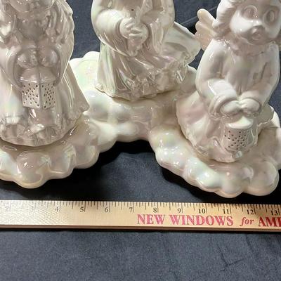 Four-piece ceramic Angel Light - Iridescent glaze