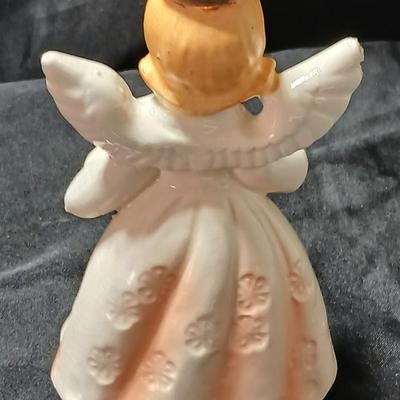 Vintage 1950's Birthday Angel JULY Patriotic USA Flag 5" Ceramic Figurine Japan