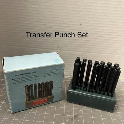 Sale Photo Thumbnail #126: 28-Piece durable heat-treated steel punches with indexed stand for accuracy.