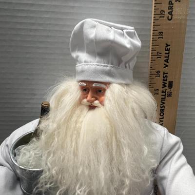 Sale Photo Thumbnail #361: Holds wine bucket, grapes, basket, checkered cloth.