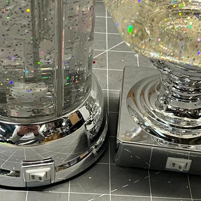 Sale Photo Thumbnail #388: Includes faux flame candle and star-topped tree, metallic bases.