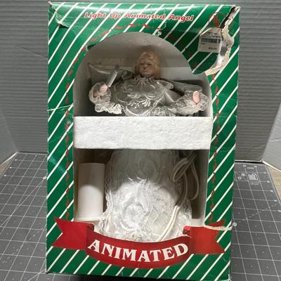 Sale Photo Thumbnail #408: White gown, silver wings, holds candle.