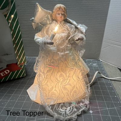 Sale Photo Thumbnail #406: White gown, silver wings, holds candle.