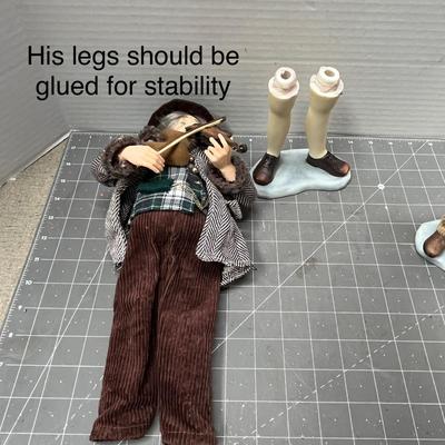 Sale Photo Thumbnail #433: Set of 6; 10-15 inches tall.  includes violinist and book-holding girl—