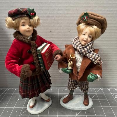 Sale Photo Thumbnail #434: Set of 6; 10-15 inches tall.  includes violinist and book-holding girl—