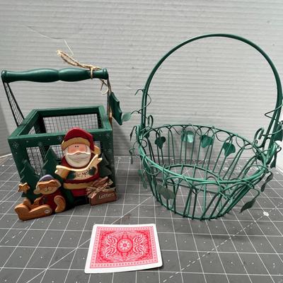 Sale Photo Thumbnail #447: Includes tins, Santa figurine, lantern, festive cup.