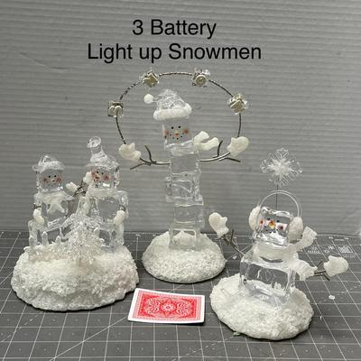 Sale Photo Thumbnail #460: Stacked blocks, snowflake, ornament halo—1 head needs glued on.