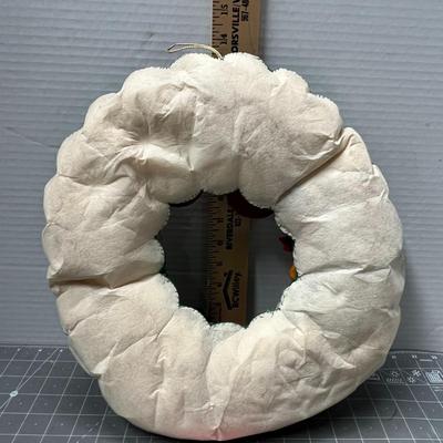 Sale Photo Thumbnail #538: 1 pc, green/red with stitched Santa, angel, snowman, bell, tree.