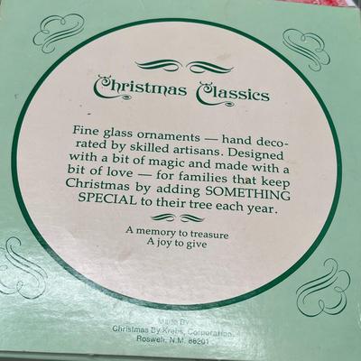 Sale Photo Thumbnail #542: 3 boxes, 4 pc each, red glass with gold hand-decorated patterns.