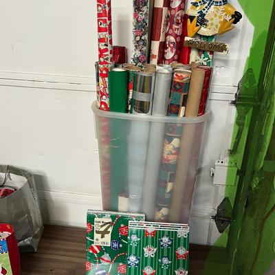 Sale Photo Thumbnail #733: Gift boxes, ribbons, bows, tags, festive wrapping paper.