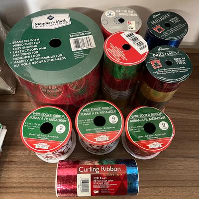 Sale Photo Thumbnail #732: Gift boxes, ribbons, bows, tags, festive wrapping paper.