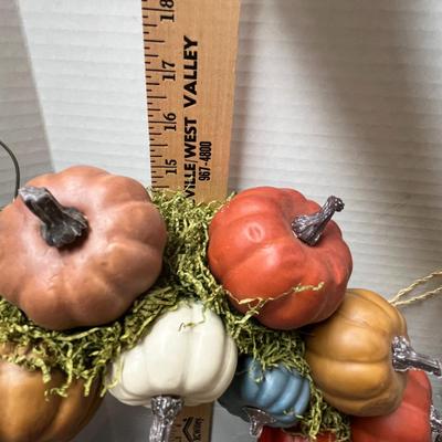 Sale Photo Thumbnail #744: 15 inch pumpkin wreath, 14 inch grapevine wreath.