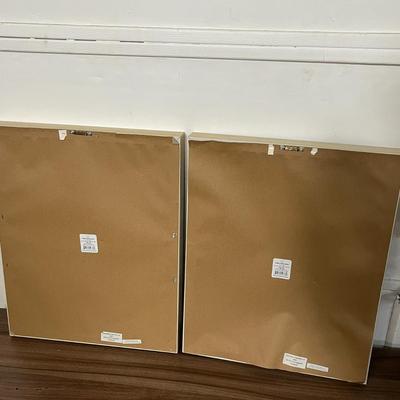 Sale Photo Thumbnail #75: 16x20, 2 framed canvases, neutral abstract tones, textured layered brushstrokes.