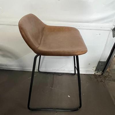 Sale Photo Thumbnail #31: Set of 4 faux leather upholstered chairs.