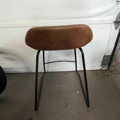 Sale Photo Thumbnail #32: Set of 4 faux leather upholstered chairs.