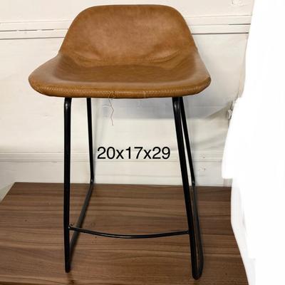 Sale Photo Thumbnail #33: Set of 4 faux leather upholstered chairs.