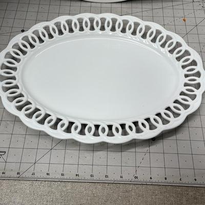 Sale Photo Thumbnail #813: White finish, ribbed and looped rim designs.