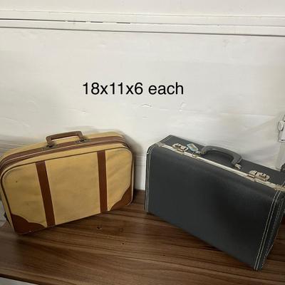 Sale Photo Thumbnail #823: Includes two cases, leather accents, metal clasps, matching size.