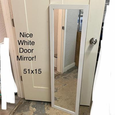 Sale Photo Thumbnail #863: Includes white frame, vertical mount, reflective surface, compact size.