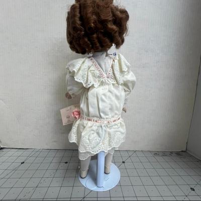 Sale Photo Thumbnail #907: 16 inch Girl and 15 inch Boy. Includes lace dress, knit sweater, original boxes, vintage presentation.