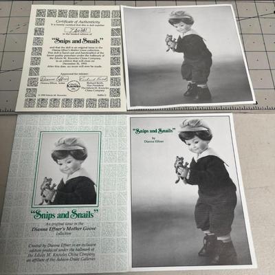 Sale Photo Thumbnail #914: 16 inch Girl and 15 inch Boy. Includes lace dress, knit sweater, original boxes, vintage presentation.