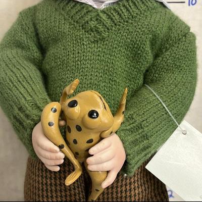 Sale Photo Thumbnail #911: 16 inch Girl and 15 inch Boy. Includes lace dress, knit sweater, original boxes, vintage presentation.