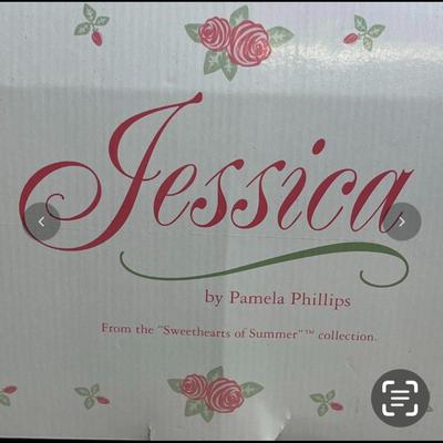 Sale Photo Thumbnail #946: Includes 16" and 24" Dolls, fruit basket, rose garland, bubble wrap, boxed presentation.