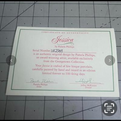 Sale Photo Thumbnail #947: Includes 16" and 24" Dolls, fruit basket, rose garland, bubble wrap, boxed presentation.