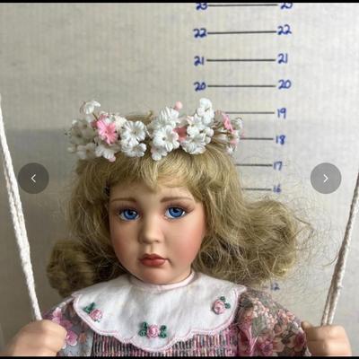 Sale Photo Thumbnail #943: Includes 16" and 24" Dolls, fruit basket, rose garland, bubble wrap, boxed presentation.