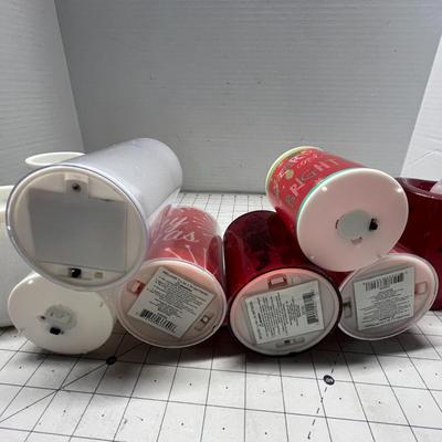 Sale Photo Thumbnail #1010: Includes printed, red, white, green candles with festive designs.