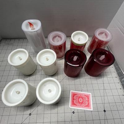 Sale Photo Thumbnail #1011: Includes printed, red, white, green candles with festive designs.