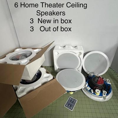 Sale Photo Thumbnail #1071: Includes 3 boxed, 3 loose speakers; round white grille design.