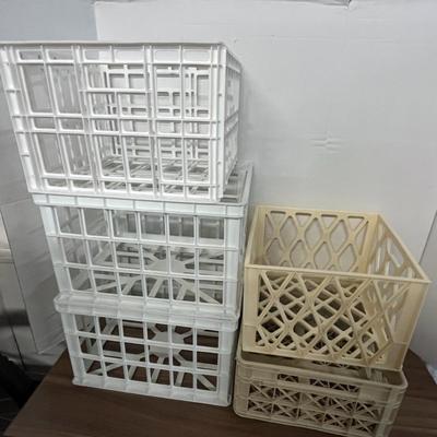 Sale Photo Thumbnail #1080: Includes 3 white, 1 beige, 1 tan crate; assorted sizes.