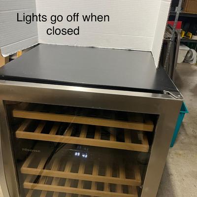 Sale Photo Thumbnail #13: Holds bottles, glass door, wood shelves