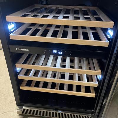 Sale Photo Thumbnail #11: Holds bottles, glass door, wood shelves