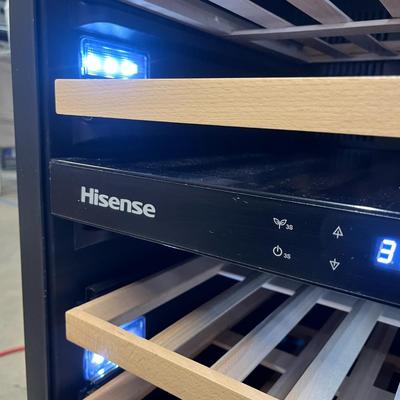 Sale Photo Thumbnail #4: Holds bottles, glass door, wood shelves