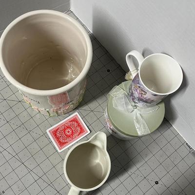 Sale Photo Thumbnail #1115: Rae Dunn, AngelStar, Arabia Finland—dishwasher/microwave safe.