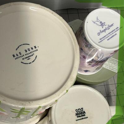 Sale Photo Thumbnail #1116: Rae Dunn, AngelStar, Arabia Finland—dishwasher/microwave safe.