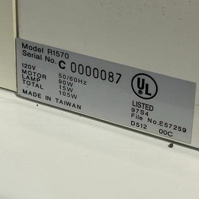 Sale Photo Thumbnail #1122: 120V, 50/60Hz, 90W motor, 15W lamp, UL listed, Taiwan.